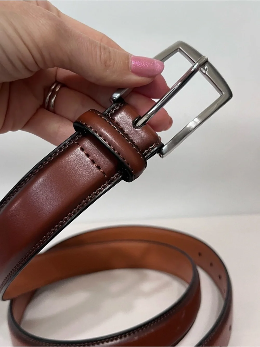 KM Legend Brown Leather Dress Belt